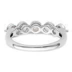 14K White Gold 5-Stone Shared Prong 1.5 carat Round Complete Diamond Band
