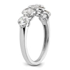 14K White Gold 5-Stone Shared Prong 1.5 carat Round Complete Diamond Band