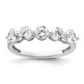 14K White Gold 5-Stone Shared Prong 1.5 carat Round Complete Diamond Band
