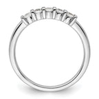 14K White Gold 5-Stone Half-Bezel 1/4 carat Round Complete Diamond Band