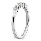 14K White Gold 5-Stone Half-Bezel 1/4 carat Round Complete Diamond Band