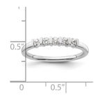 14K White Gold 5-Stone Half-Bezel 1/4 carat Round Complete Diamond Band