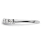 14K White Gold 5-Stone Half-Bezel 1/3 carat Round Complete Diamond Band