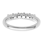 14K White Gold 5-Stone Half-Bezel 1/3 carat Round Complete Diamond Band