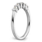 14K White Gold 5-Stone Half-Bezel 1/3 carat Round Complete Diamond Band