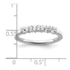 14K White Gold 5-Stone Half-Bezel 1/3 carat Round Complete Diamond Band