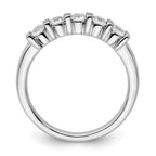 14K White Gold 5-Stone Half-Bezel 1/2 carat Round Complete Diamond Band