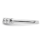 14K White Gold 5-Stone Half-Bezel 1/2 carat Round Complete Diamond Band