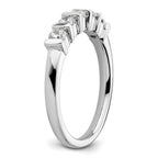14K White Gold 5-Stone Half-Bezel 1/2 carat Round Complete Diamond Band