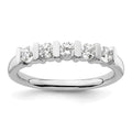 14K White Gold 5-Stone Half-Bezel 1/2 carat Round Complete Diamond Band