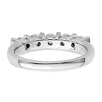 14K White Gold 5-Stone Half-Bezel 3/4 carat Round Complete Diamond Band