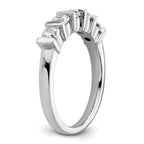 14K White Gold 5-Stone Half-Bezel 3/4 carat Round Complete Diamond Band