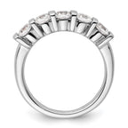 14K White Gold 5-Stone Half-Bezel 1 carat Round Complete Diamond Band