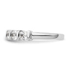 14K White Gold 5-Stone Half-Bezel 1 carat Round Complete Diamond Band