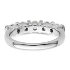 14K White Gold 5-Stone Half-Bezel 1 carat Round Complete Diamond Band