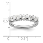14K White Gold 5-Stone Half-Bezel 1 carat Round Complete Diamond Band