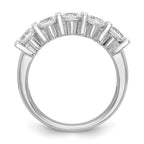 14K White Gold 5-Stone Half-Bezel 1.25 carat Round Complete Diamond Band