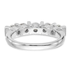 14K White Gold 5-Stone Half-Bezel 1.25 carat Round Complete Diamond Band