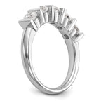 14K White Gold 5-Stone Half-Bezel 1.25 carat Round Complete Diamond Band