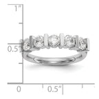 14K White Gold 5-Stone Half-Bezel 1.25 carat Round Complete Diamond Band