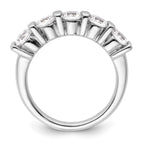 14K White Gold 5-Stone Half-Bezel 1.5 carat Round Complete Diamond Band