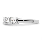 14K White Gold 5-Stone Half-Bezel 1.5 carat Round Complete Diamond Band