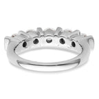 14K White Gold 5-Stone Half-Bezel 1.5 carat Round Complete Diamond Band