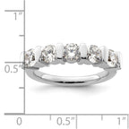 14K White Gold 5-Stone Half-Bezel 1.5 carat Round Complete Diamond Band