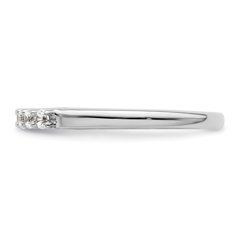 14K White Gold 6-Stone Shared Prong 1/4 carat Complete Round Diamond Band