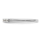 14K White Gold 6-Stone Shared Prong 1/4 carat Complete Round Diamond Band