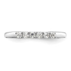 14K White Gold 6-Stone Shared Prong 1/4 carat Complete Round Diamond Band