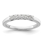 14K White Gold 6-Stone Shared Prong 1/4 carat Complete Round Diamond Band