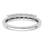 14K White Gold 6-Stone Shared Prong 1/2 carat Complete Round Diamond Band