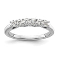 14K White Gold 6-Stone Shared Prong 1/2 carat Complete Round Diamond Band