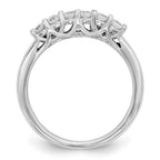14K White Gold 6-Stone Shared Prong 3/4 carat Complete Round Diamond Band