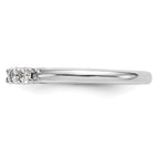 14K White Gold 6-Stone Shared Prong 3/4 carat Complete Round Diamond Band