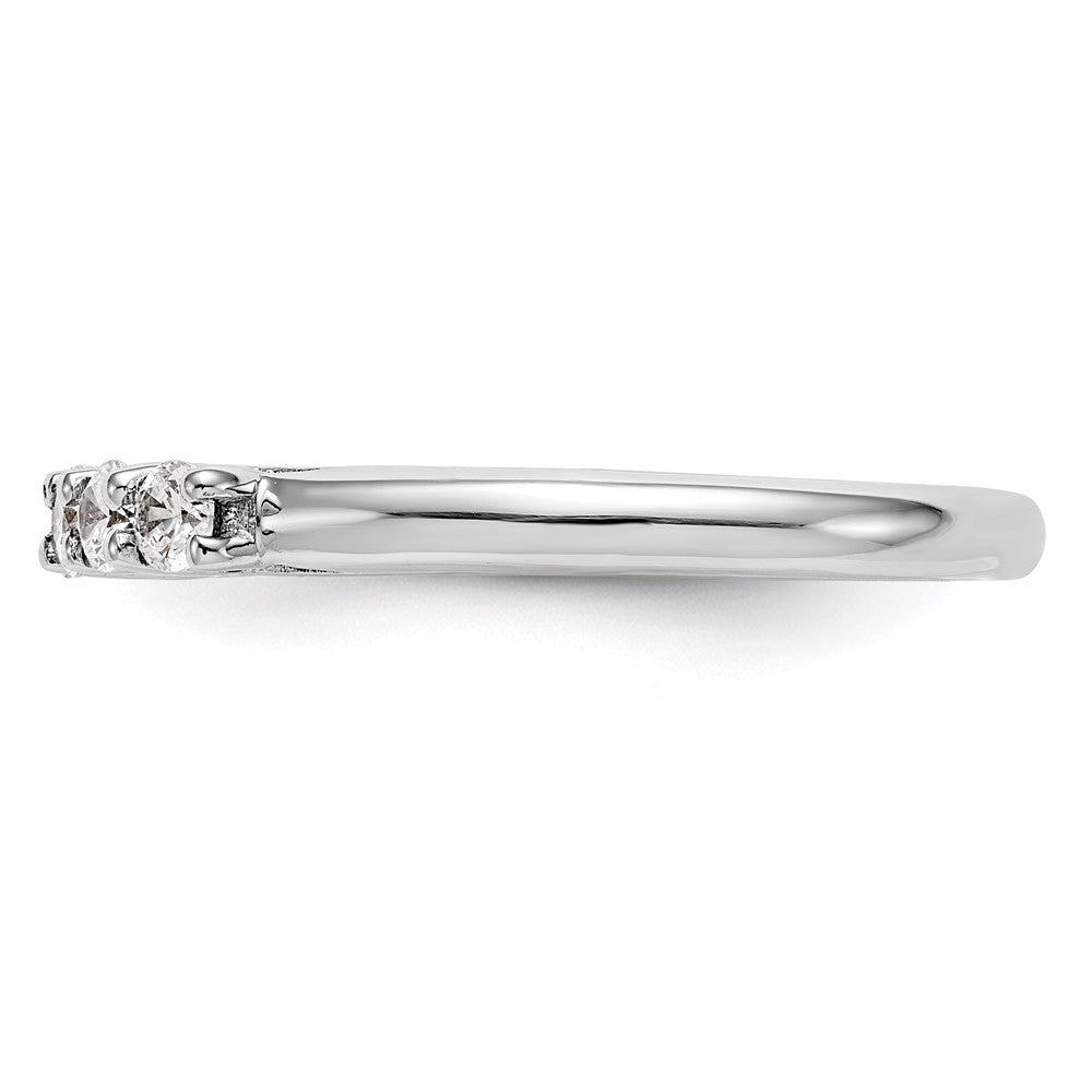 14K White Gold 6-Stone Shared Prong 3/4 carat Complete Round Diamond Band