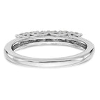 14K White Gold 6-Stone Shared Prong 3/4 carat Complete Round Diamond Band