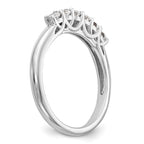 14K White Gold 6-Stone Shared Prong 3/4 carat Complete Round Diamond Band