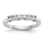 14K White Gold 6-Stone Shared Prong 3/4 carat Complete Round Diamond Band
