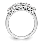 14K White Gold 6-Stone Shared Prong 1 carat Complete Round Diamond Band
