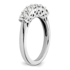 14K White Gold 6-Stone Shared Prong 1 carat Complete Round Diamond Band