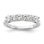 14K White Gold 6-Stone Shared Prong 1 carat Complete Round Diamond Band