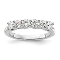 14K White Gold 6-Stone Shared Prong 1 carat Complete Round Diamond Band