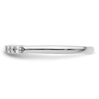 14K White Gold 7-Stone Shared Prong 1/4 carat Complete Round Diamond Band