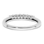 14K White Gold 7-Stone Shared Prong 1/4 carat Complete Round Diamond Band