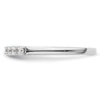 14K White Gold 7-Stone Shared Prong 1/3 carat Complete Round Diamond Band