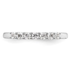 14K White Gold 7-Stone Shared Prong 1/3 carat Complete Round Diamond Band