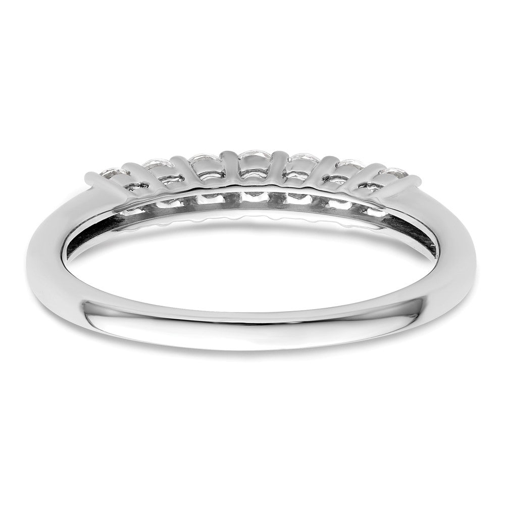 14K White Gold 7-Stone Shared Prong 1/3 carat Complete Round Diamond Band
