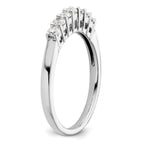 14K White Gold 7-Stone Shared Prong 1/3 carat Complete Round Diamond Band